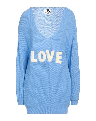NO SECRETS Sweater Light blue 56% Acrylic, 36% Polyamide, 8% Wool