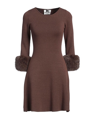 NO SECRETS Short dress Chocolate brown 50% Viscose, 28% Polyester, 22% Polyamide