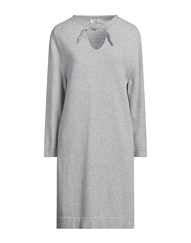 PANICALE Vestito corto Grigio chiaro 90% Lana, 10% Cachemire