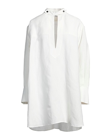 FERRAGAMO Short dress White 54% Viscose, 46% Linen