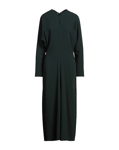 VICTORIA BECKHAM Long dress Dark green 60% Viscose, 40% Virgin Wool