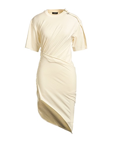 MUGLER Elegantes Kleid Elfenbein 91% Baumwolle, 9% Elastan