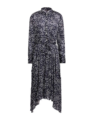HIGH Midi dress TECH Navy blue 100% Polyester