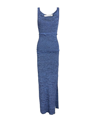 CHRISTOPHER ESBER Long dress Slate blue 65% Viscose, 35% Nylon
