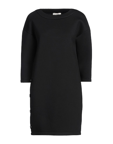 'S MAX MARA Short dress Black 96% Viscose, 4% Elastane