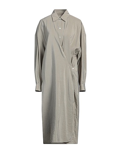 LEMAIRE Midi dress Light grey 76% Silk, 24% Polyamide
