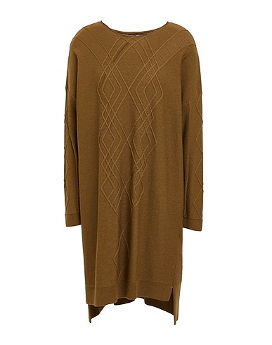 HIGH Knit dress USE Khaki 100% Virgin Wool