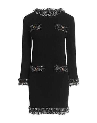 NO SECRETS Short dress Black 50% Viscose, 28% Polyester, 22% Polyamide
