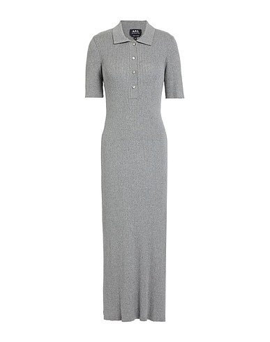 A.P.C. Long dress Light grey 100% Cotton