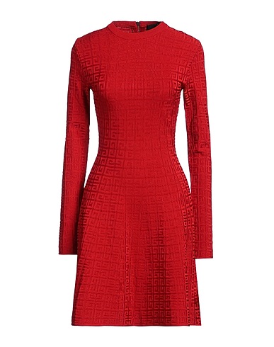 GIVENCHY Short dress Red 94% Viscose, 5% Polyamide, 1% Elastane