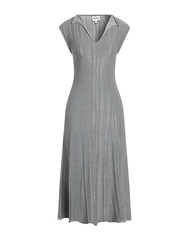 KENZO Midi dress Grey 80% Polyester, 18% Polyamide, 2% Elastane