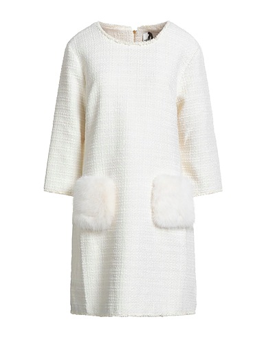NO SECRETS Short dress White 70% Polyamide, 30% Wool
