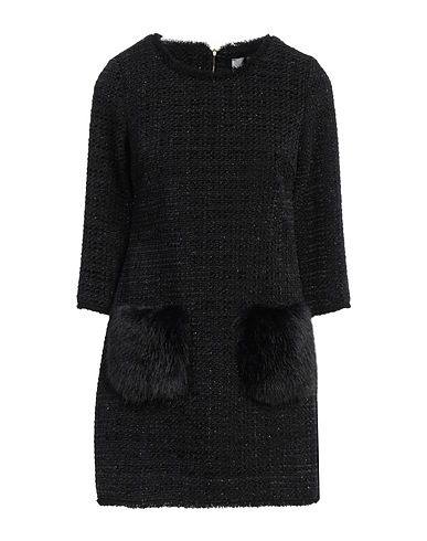 NO SECRETS Vestito corto Nero 70% Poliammide, 30% Lana