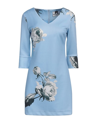 NO SECRETS Short dress Sky blue 95% Polyester, 5% Elastane