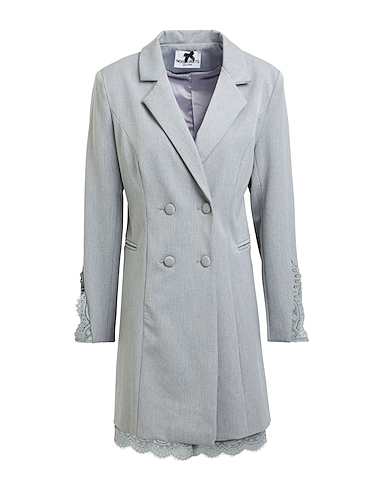 NO SECRETS Robe courte GRIGIO 95% Polyester, 5% Élasthanne