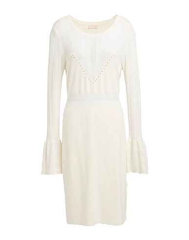 LIU •JO Sheath dress BETTER BIANCO 80% Viscose, 20% Polyamide