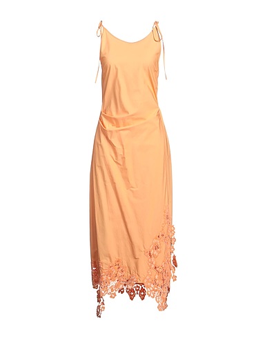 ACNE STUDIOS Long dress Orange 100% Cotton, Polyester