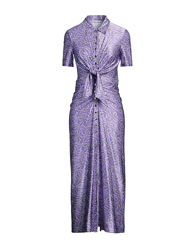 RABANNE Midi dress Purple 90% Viscose, 10% Elastane