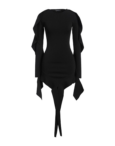 MUGLER Vestito corto Nero 71% Viscosa, 15% Meryl® Elitè, 12% Poliammide, 2% Elastan