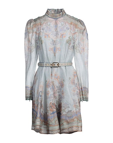 ZIMMERMANN Short dress Light blue 55% Linen, 45% Silk