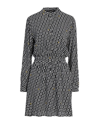 GAUDÌ Short dress JEANS Black 100% Viscose