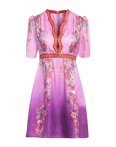 SALONI Short dress Lilac 100% Silk