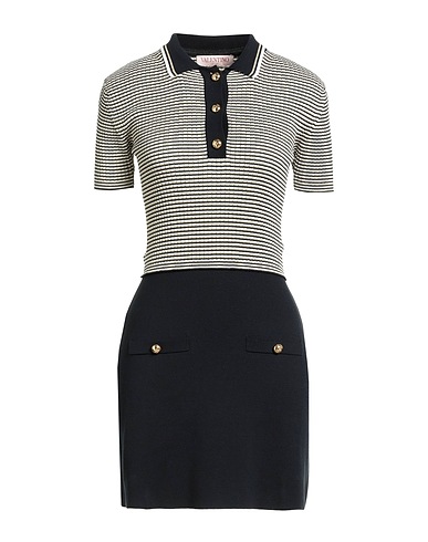 VALENTINO GARAVANI Sheath dress Midnight blue 68% Cotton, 26% Viscose, 6% Metallic fiber