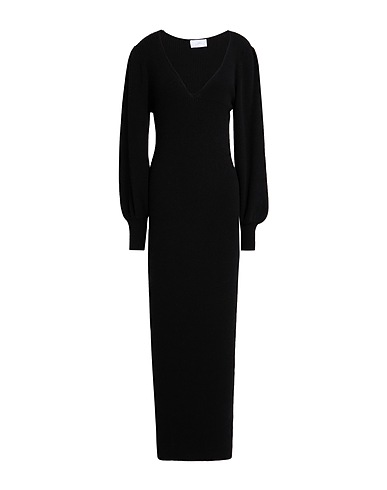 SOALLURE Robe fourreau Noir 45% Viscose, 25% Laine, 25% Polyamide, 5% Cachemire