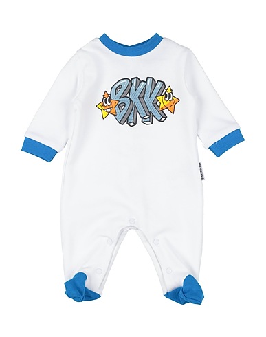 BIKKEMBERGS Tutina Baby  Bianco 100% Cotone