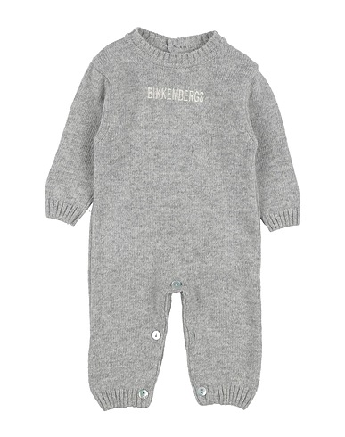 BIKKEMBERGS Baby jumpsuit Grey 50% Wool, 50% Acrylic
