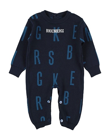 BIKKEMBERGS Baby jumpsuit Midnight blue 100% Cotton