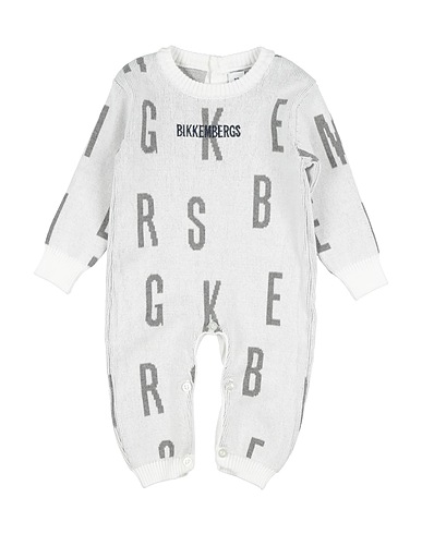 BIKKEMBERGS Baby jumpsuit  White 100% Cotton