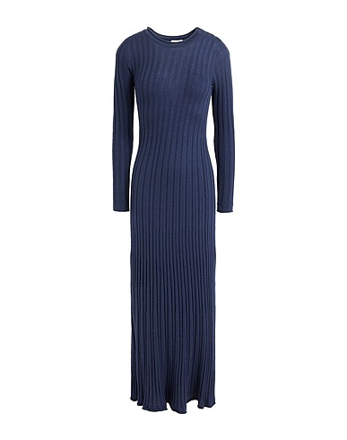 ALYSI Vestito lungo CRÈME Blu navy 100% Lana
