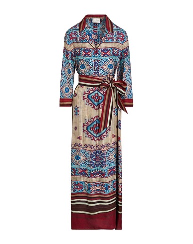 PIERRE-LOUIS MASCIA Long dress Burgundy 100% Silk