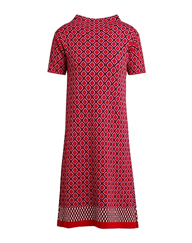 CROCHÈ Knit dress Red 50% Merino Wool, 50% Acrylic