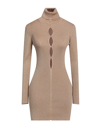 CIRCUS HOTEL Sheath dress Sand 55% Viscose, 25% Polyamide, 13% Metal, 7% Polyester
