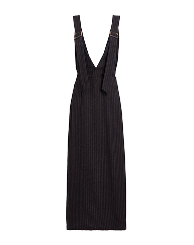 ALYSI Midi dress CRÈME Charcoal 100% Virgin Wool, Viscose, Cotton