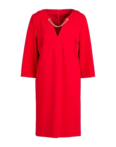 CLIPS MORE Short dress Red 65% Viscose, 32% Polyamide, 3% Elastane