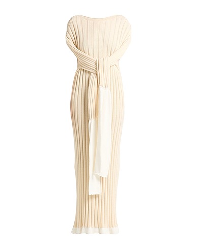 ISSEY MIYAKE Long dress Ivory 50% Cotton, 50% Acrylic