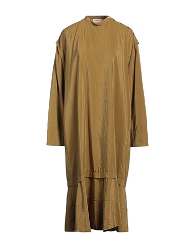 LEMAIRE Midi dress Military green 76% Silk, 24% Polyamide