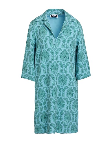 THE ABITO Milano Kurzes Kleid Taubenblau 95% Polyester, 5% Elastan