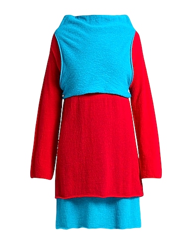 ISSEY MIYAKE Kurzes Kleid Rot 52% Alpakawolle, 36% Nylon, 12% Wolle