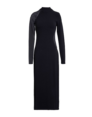 Y-3 Midi dress Black 83% Viscose, 17% Recycled polyester, Recycled polyamide, Elastane