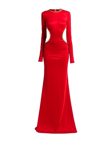 ELISABETTA FRANCHI Long dress Red 96% Viscose, 4% Elastane