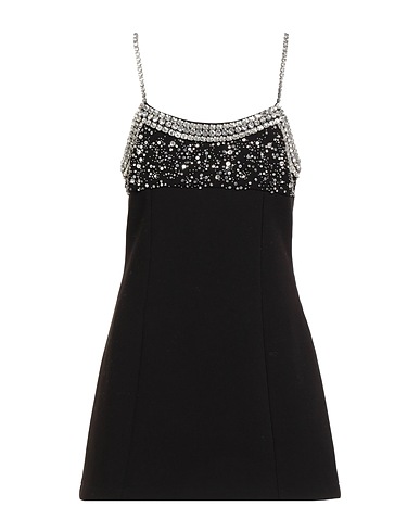 AMEN Short dress Black 65% Polyester, 31% Viscose, 4% Elastane