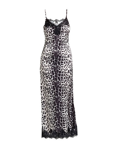 NO SECRETS Vestito lungo Nero 92% Poliestere, 8% Elastan, Nylon
