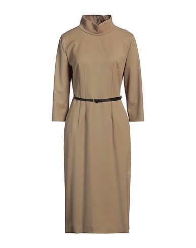 HACHE Midi dress Military green 53% Polyester, 43% Virgin Wool, 4% Elastane