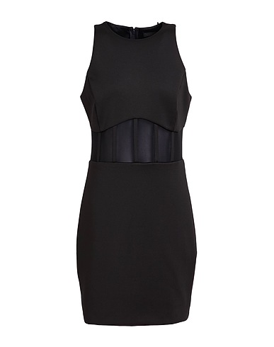 GUESS Sheath dress Black 91% Polyester, 9% Elastane