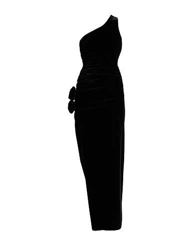 NO SECRETS Long dress Black 92% Polyester, 8% Elastane