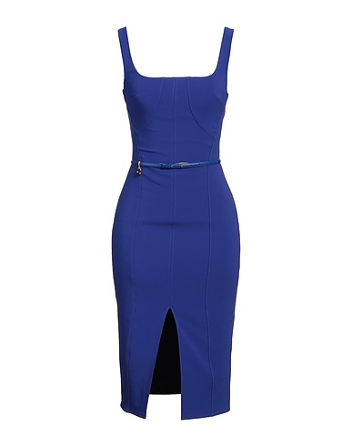 ELISABETTA FRANCHI Midi-Kleid Dunkelviolett 96% Polyester, 4% Elastan